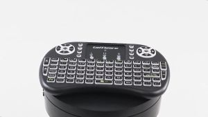 Taffware Air Mouse Wireless Mini Keyboard RGB 2.4GHz Dengan Touch Pad - I8 - Black