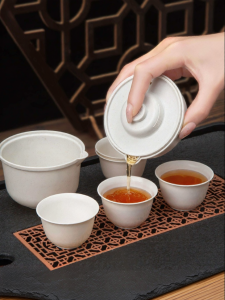 NUOXIAN | Disposable Rice Husk Portable Tea Set