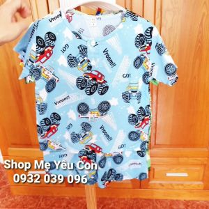 Bộ tole bé trai Size 6 (16-17kg) tay ngắn quần đùi. Tole/lanh 2 da loại 1. Được chọn mẫu. Phom rộng rãi thoải mái.