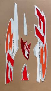 Striping Stiker Yamaha F1ZR Putih Merah Oren Silver Stiker List Body