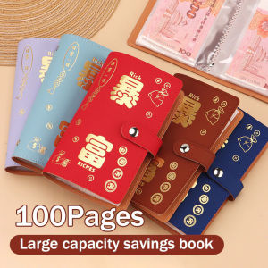 Save Money 100 Envelopes Money Saving Challeng Large Capacity PU Mini Binder Savings Challenge Book