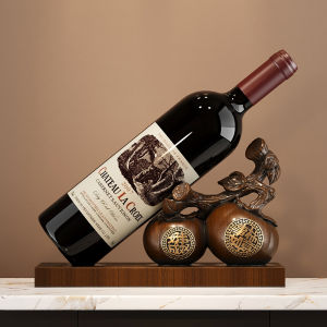 New Chinese Style Wine Rack Decorative Item Luxury High End Living Room TV Cabinet Wine Storage Display Stand Resin Material