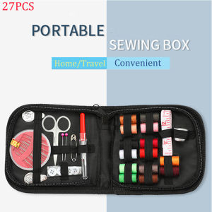 27Pcs/Box Premium Sewing Kit Portable Needle and Thread Kit for Beginners Travelers and Adults DIY Sewing Supplies