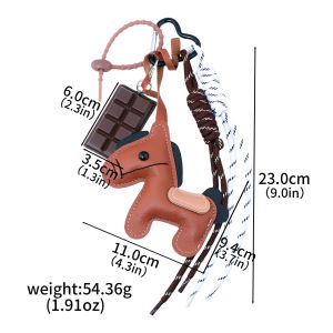 Leather Dachshund Keychain Chocolate Pendant High-end Accessories Braided Rope Bag Pendant Nylon Jewelry Gift For Friends