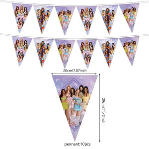 Katseye Kpop Girl Fans Birthday Decoration Party Plate Cup Tablecloth Napkin Kids Party Supplies Baby Shower Birthday Gift Bags