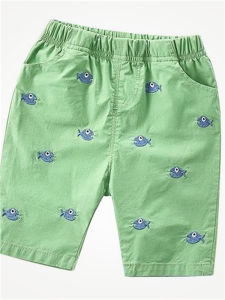 Summer Outdoor Wear Pure Cotton Loose Childrens Casual Pants Baby Boy Fashionable Five-Point Loose Fit Trousers