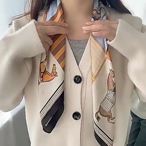 70cm New Style Retro Small Square Scarf Luxury Brand Office Ladies Shawl Fashionable Decorative