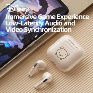 100% Original Disney F11 Wireless Earphone Waterproof Sport Bluetooth headset Noise Reduction with Mic Bluetooth 5.2 Earbuds Built-In Microphone Touch Control TWS True Wireless Earphone