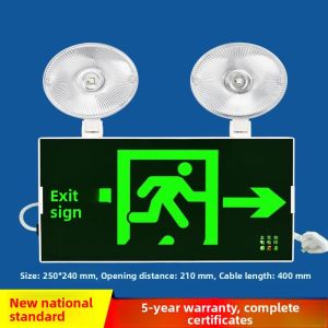 MONLEYTA | New National Standard Firefighting Emergency Exit Sign Two-In-One Evacuation Lighting Fire Safety Instructions Illumination