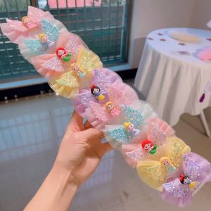 Herocross | 10PCS/Lot New Frozen Elsa Princess Cute Hair Hairpin Headpiece Childrens Hair Clip Side Broken Hair Clip Girl Cartoon Elsa Hair