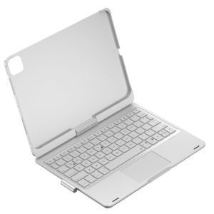 for iPad Air 11 5 4 10.9-11inch Case with Bluetooth Keyboard Pen Slot RGB Backlight 360 Degree Rotatable Foldable Stand Cover