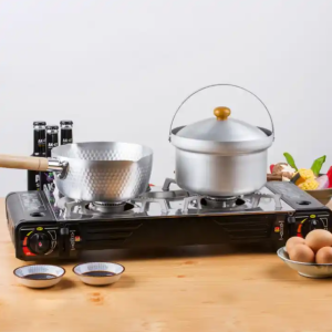 Korea Butane Camping Gas Stove Double Burner Portable Cooker Butane/ (High Quality) 2-Burner High Performance Butane Countertop Range / Portable Stove with Brass Burners