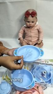 Lusty Bunny Tempat Makan Bayi Mangkok Sendok Garpu Botol Spout Minum Bayi Set isi 5