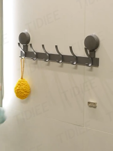 Suction Cup Double Hook No-Drill Aluminum Alloy Door Closet Bathroom Towel Clothes Hook