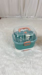 Giá úp bình sữa có nắp đậy và lỗ thoáng khí Jupin