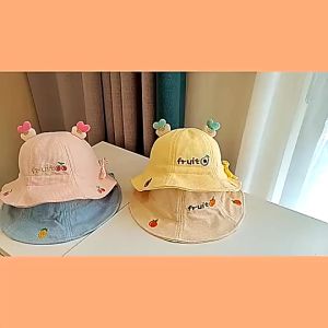 Mũ vành hoa quả họa tiết tai trái tim ngộ nghĩnh cho bé trai bé gái mesocshop