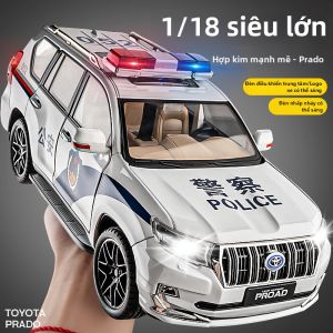 XINGXINGKEJIAO | Đồ Chơi Xe Cảnh Sát Thực Tế Kích Thước Lớn Bằng Kim Loại