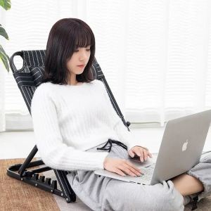 Tatami Chair Foldable Recliner Chair Leisure Reclining Bed Backrest Adjustable With Pillow Backrest For Elderly