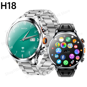 16+256GB Android H18 Smartwatch 4G LTE 1100Mah Battery Play Store Heart Rate 1.95 inch Spherical screen Smart Watch Men GPS WIFI