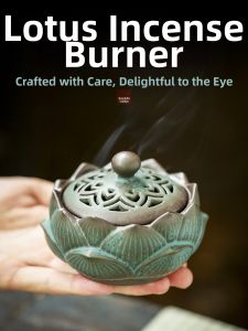 MOZHEN | Ceramic Lotus Home Incense Burner Ornament