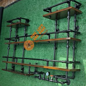 ชั้นโชว์เครื่องดื่ม PipeLoft Style 200cm