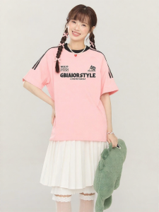 Gbiaior | Retro American Style College Casual Oversized T-shirt