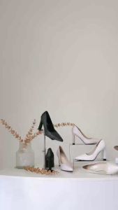 GIÀY CƯỚI NHŨ TRẮNG LẤP LÁNH GÓT VUÔNG 8P - NEW ARRIVAL - GC08004