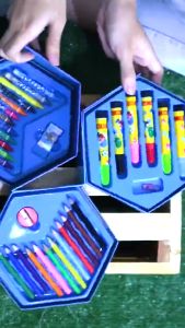 Crayon Set 46 Pcs Crayon Oil Paste Pensil Warna Lengkap Alat Mewarnai Alat Melukis CBTZ