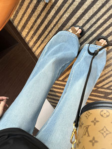 Wide Leg High Waist Jeans Womens Loose Fit Spring New Style Floor Length Elastic Slimming Denim Pants Bell Bottoms