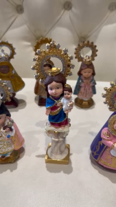 Our Lady of Loreto - Blessed Virgin Mary associated with the Holy House of Nazareth chibi/ bambini/ mini figures/ childlike baby 9cm by Everything About Santa