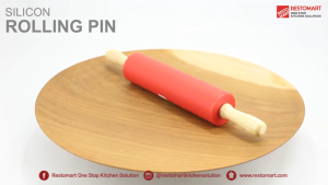 PEMIPIH ADONAN / ROLLING PIN SILIKON PENGGILING DENGAN KAYU ANTI LENGKET / BPA FREE / FOOD GRADE