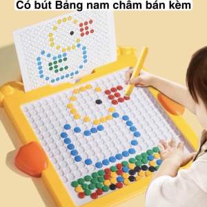 (Loại lớn) Bảng vẽ nam châm từ tính hạt đậu mê cung. Đồ chơi thông minh phát triển tư duy sáng tạo cho bé theo phương pháp Montessori