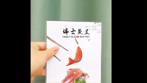 Professional Vertical Sign Stand for Restaurants & Reception Clear Acrylic & Wood Base A6木质底座展示牌