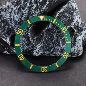 38mm Ceramic Alloy Watch Bezel Insert Ring Slope fit 40mm Automatic Mechanical Case for NH35/34 GMT Diving Watch Part Accessory
