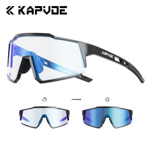 KAPVOE Photochromic Cycling Glasses UV400 Day Night Use MTB Bike Sunglasses Men Women Outdoor Camping Golf Sports Hiking Eyewear