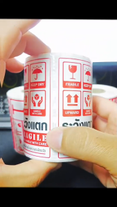 รวมสติกเกอร์ ระวังแตก Fragile 9x5 CM  |100 ดวง| กันแตก ห้ามโยน ส่งด่วน วางตั้งขึ้น ถ่ายวิดีโอ ต้นไม้