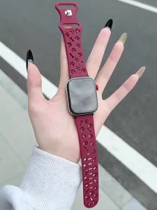 Hollow-out Dog Paw Silicone Strap for Huawei Watch Fit 5/5 Pro Adjustable Sport Wristband for Watch Fit 4 Pro/4/3 Women Bracelet