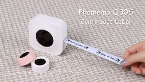 Máy in nhãn mini cầm tay Phomemo Q30 di động không dây Bluetooth nhiệt không cần mực cho mã vạch nhãn dán logo sticker