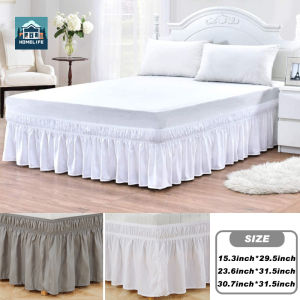 Ruffle Bedskirt Only Removable Elastic Bed Skirt High Quality Universal Bed Skirts Cover For Hotel Household Bedroom
