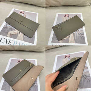 Fashionable Long Zipper Wallet for Women Soft Leather Pure Color Multi-layered Coin Purse with Card Slot Trendy Youth Style