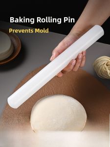 Food Grade Silicone Rolling Pin for Pastry And Dumpling Skin Rolling Large Size Non-Stick Kitchen Baking Tool Home Use