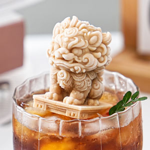 Lion Hanging Cup Bear Ice Cube Mold Lion Edible Silicon Ice Tray For Home Coffee Jelly Milk Tea Ice Cube Mold