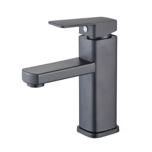 RETHME Single Handle Bathroom Faucet Matte Black Basin Mixer Tap Hot & Cold Vanity Sink Faucet 1 Hole Deck Mount