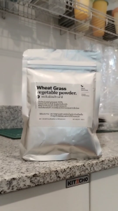 ผงต้นอ่อนข้าวสาลี สีเขียว ไม่เติมแต่ง จากธรรมชาติ 100 กรัม (Organic Wheat Grass Powder)