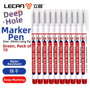 LECAN | Long Tip Marking Pen Woodworking Tool 10 Pack