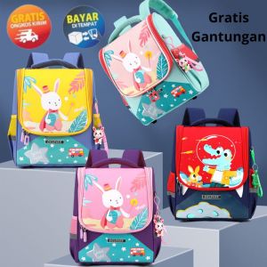 SANDBOX - BK150 TAS SEKOLAH TAS RANSEL ANAK KARAKTER ANIMAL BUAYA DINO KELINCI TAS SEKOLAH ANAK TAS ANAK TK TAS RANSEL SEKOLAH
