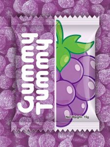 [BUY 1 TAKE 1]  Gummy Tummy Grapes Flavor 36pcs Sugarcoated Gummy Candy Fruity Snack Treats - Sweet & Crunchy Bonbon