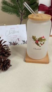 [SG] Personalised Customised Libbey Glass Cup with Wooden Lid & Straw Teachers Day Gift Teacher Appreciation Gift