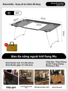 NatureHike | Bàn Gấp Inox Dã Ngoại Di Động