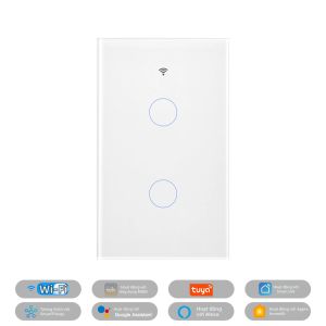 MOES | Công Tắc Đèn Thông Minh MOES Tuya WiFi Cảm Ứng Kính Cần Dây Trung Tính Chống Cháy Tương Thích Với Alexa Google Home HomeKit (phiên Bản Mỹ)